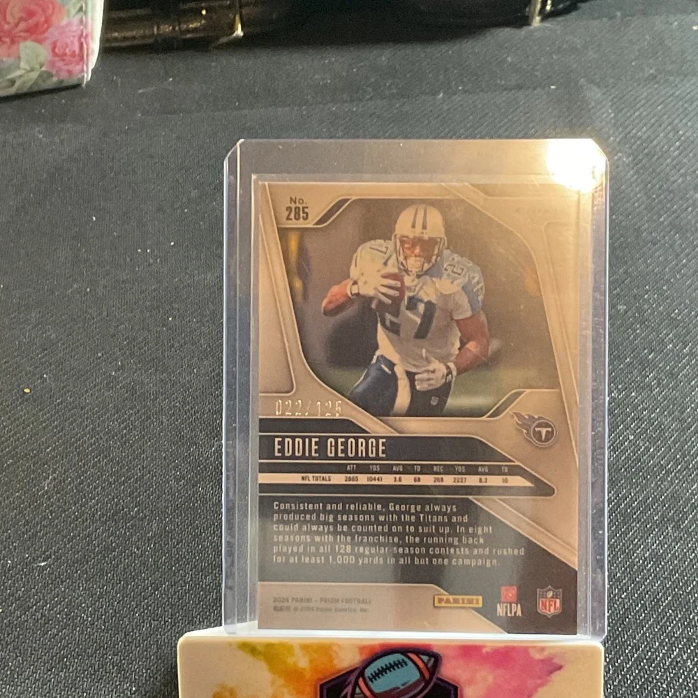 Eddie George a purple Prizm #/125